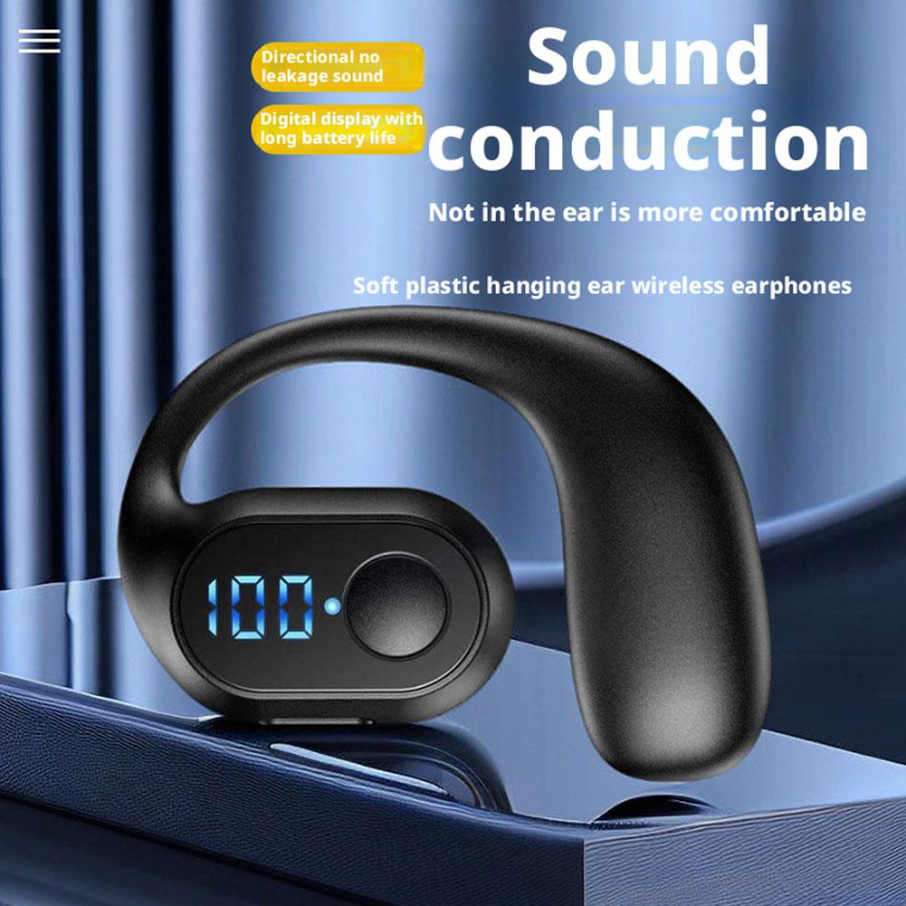 Sports Earphone Hook - LED Display Wireless Bluetooth 5.3 Earphones