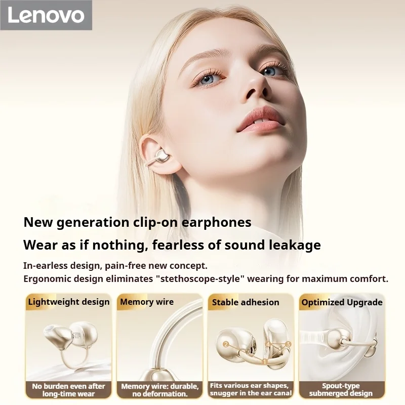 Original Lenovo XA390 True Wir - Sports Earphone Hook ulasan dan harga