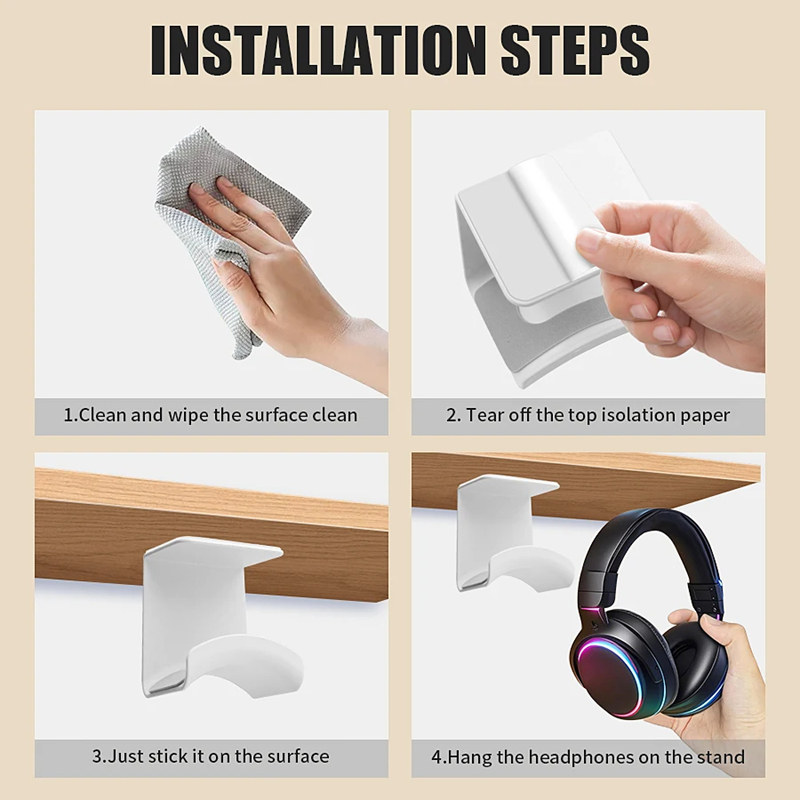 Universal Headphone Stand Adhe - Headphone Stand Desk ulasan dan harga