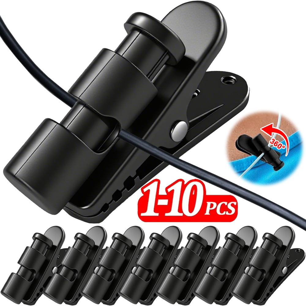 1-10Pack Headphone Fixing Clip - Wired Earphone Mic ulasan dan harga