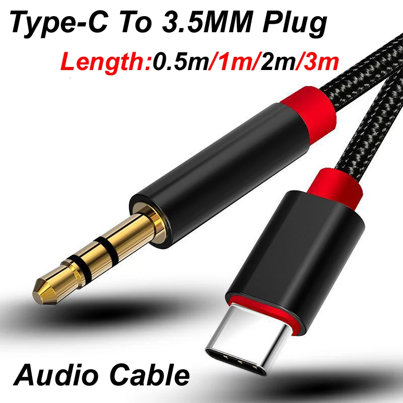 0.5m/1m/2m/3m Type-C USB-C To  - Cable Extension 3.5 ulasan dan harga