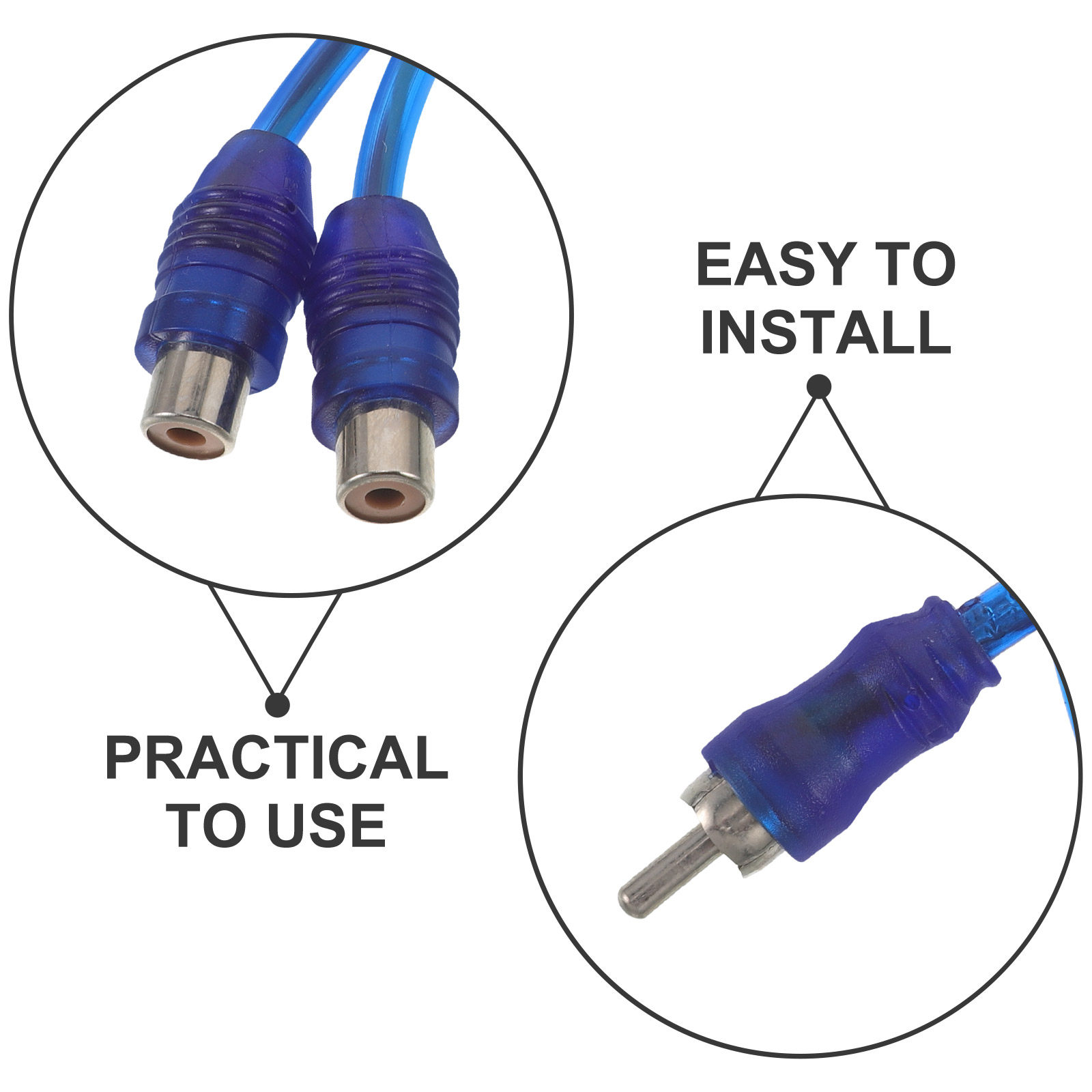 10Pcs Rca Y Splitter Cable 1 M - Audio Splitter Y ulasan dan harga