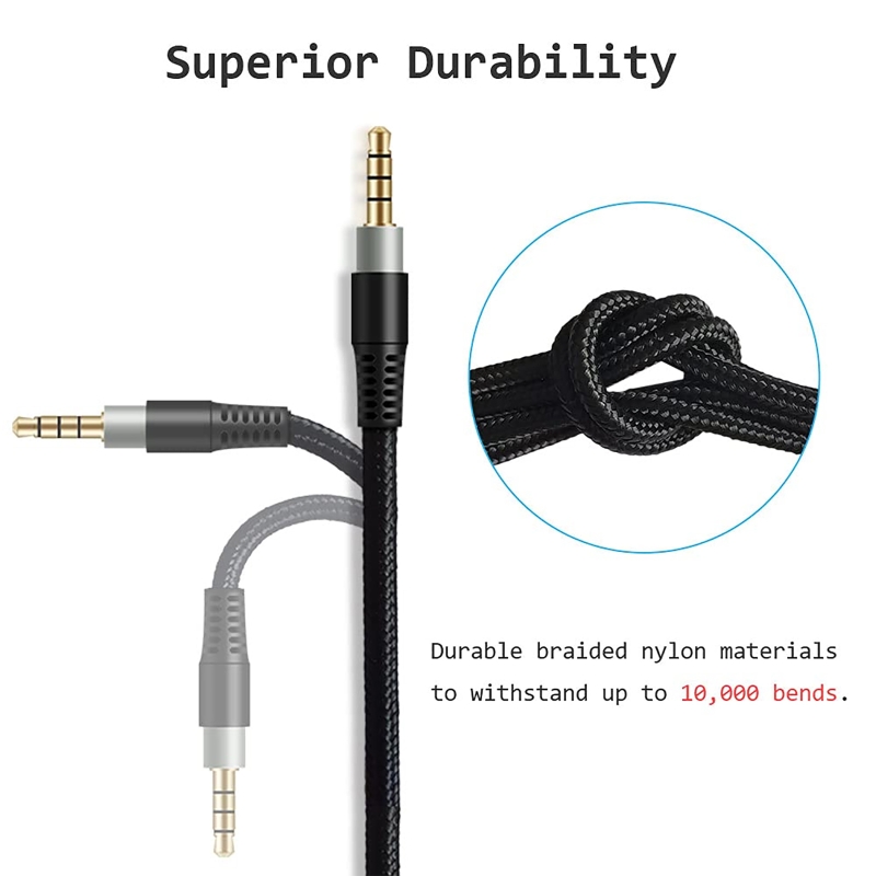 Nylon Braided OFC Replacement  - Cable Extension 3.5 ulasan dan harga