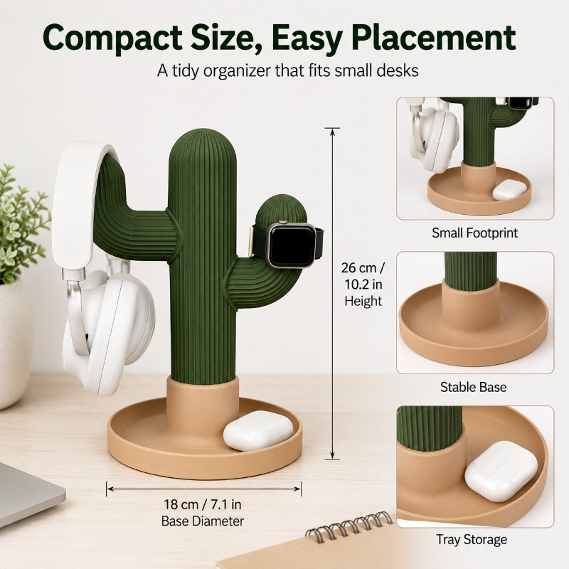 Minimalist Cactus Headset Stan - Headphone Stand Desk ulasan dan harga